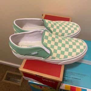 Teal/ivory vans
